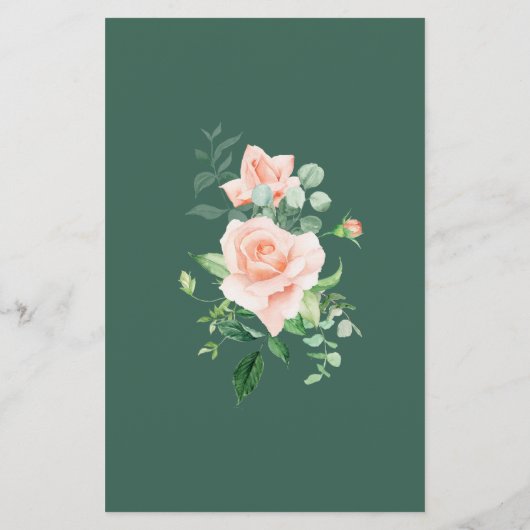 Bindmenu Elegant Blush Rozen Floral (Achterkant)