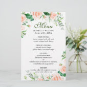 Bindmenu Elegant Blush Rozen Floral (Staand voorkant)