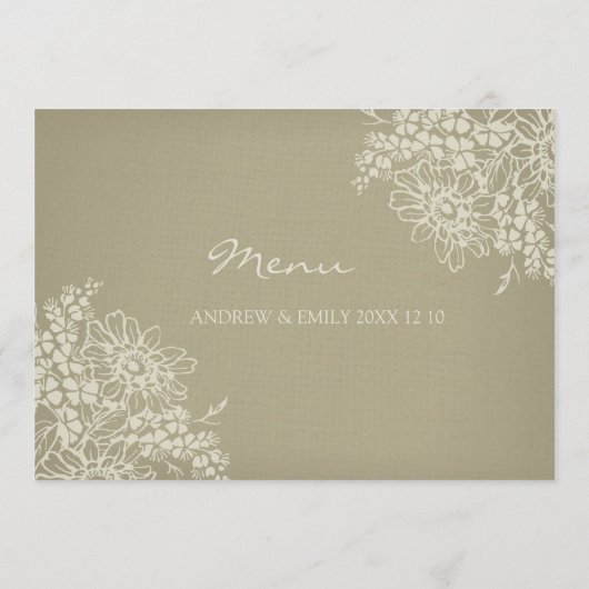 Bindmenu  Floral Menu (Achterkant)