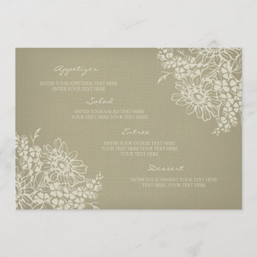 Bindmenu  Floral Menu (Voorkant)