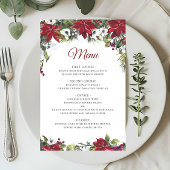 Bindmenu Rode Poinsettia Floral