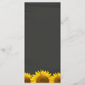 Bindmenu Rustische zonnebloemen Chalkboard Menu (Achterkant)