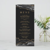 Bindmenu voor zwarte en gouden kalligrafie menu (Staand voorkant)