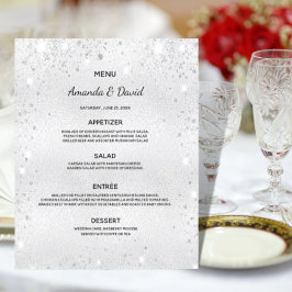 Bindmenu zilver glitterstof elegant