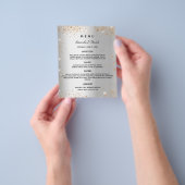 Bindmenu zilver goudglitter sparkles flyer (Hand)