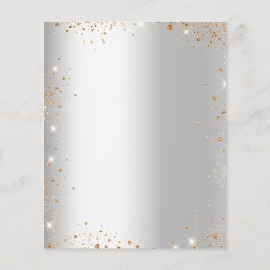 Bindmenu zilver goudglitter sparkles flyer (Achterkant)