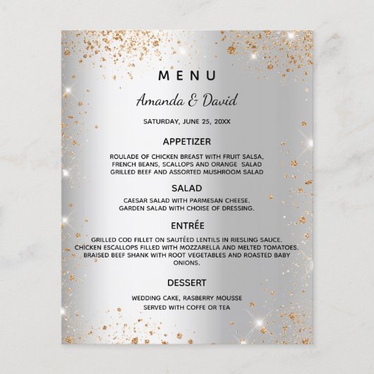Bindmenu zilver goudglitter sparkles flyer (Voorkant)