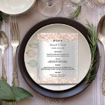 Bindmenu zilver roos goudglitter sparkles flyer<br><div class="desc">Let op: dit menu staat op flyer paper en erg dun. Ga naar onze winkel voor dikkere menu's (hetzelfde ontwerp). Een elegant,  glamoureus trouwmenu. Pas uw namen,  datum en het trouwmenu aan en voeg deze toe. Faux zilverachtige achtergrond,  versierd met roos gouden faux glitter sparkles.</div>