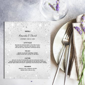 Bindmenu zilveren glitter-budget flyer