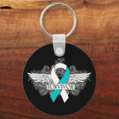 Bindmiddel met baarmoederhalskanker sleutelhanger (Voorkant)