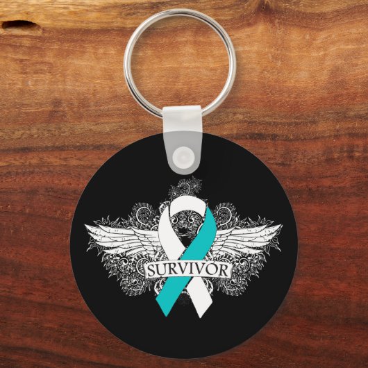 Bindmiddel met baarmoederhalskanker sleutelhanger (Voorkant)