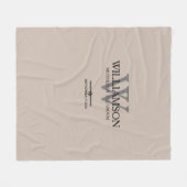 Bindmoeder van het Groom Gift Monogram script Fleece Deken (Voorkant (Horizontaal))