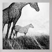 Bindpaarden op Canvas met LLR Poster (Voorkant)