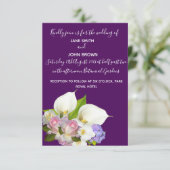 Bindpastel met paars thema kaart (Staand voorkant)