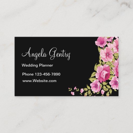 Bindplanner Floral Modern Design Visitekaartje (Voorkant)