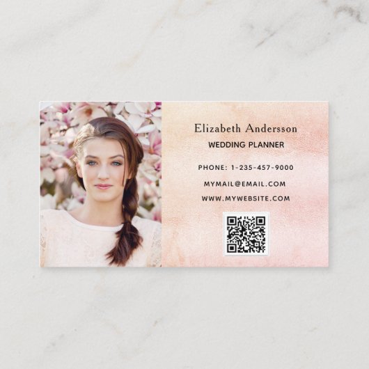 Bindplanner pampas gras QR code Visitekaartje (Achterkant)