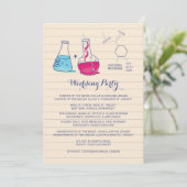 Bindprogramma's voor roze en blauwe chemie programmakaart (Staand voorkant)