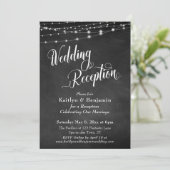 Bindreceptie Typografie Chalkboardverlichting Kaart (Staand voorkant)