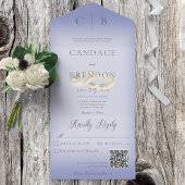 Bindringers Modern Periwinkle QR Code All In One Uitnodiging