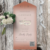 Bindringers Moderne Clay Rust QR Code All In One Uitnodiging