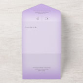 Bindringers Moderne QR-code lavender All In One Uitnodiging (Buitenkant)