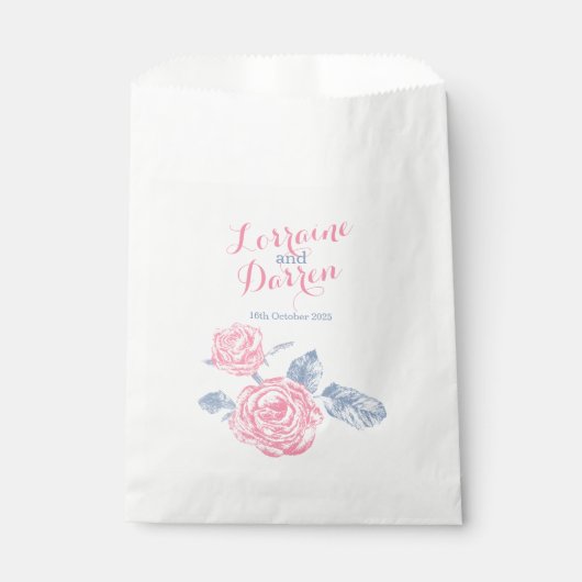 Bindroze roze roze roze inke-tasjes bedankzakje (Voorkant)