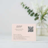 Bindroze RSVP Online QR Code Foto Informatiekaartje (Staand voorkant)
