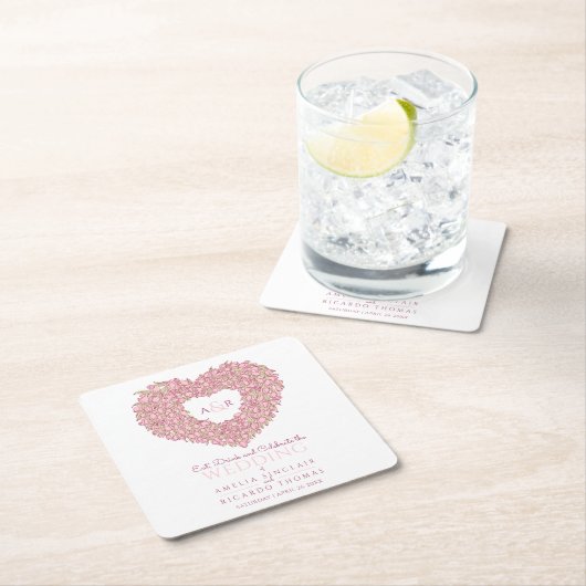 Bindroze tulp hardebiet inkttekening kartonnen onderzetters (Insitu)