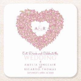 Bindroze tulp hardebiet inkttekening kartonnen onderzetters