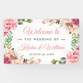 Bindroze Waterverf Spandoek (Horizontaal)