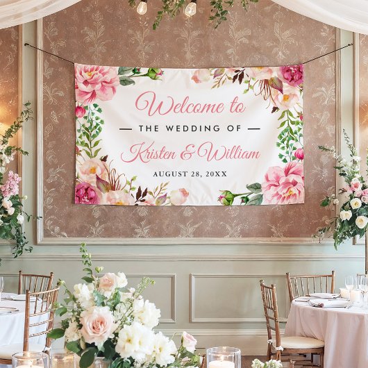 Bindroze Waterverf Spandoek