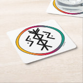 Bindrune Paper-Onderzetter voor succes en welvaart Kartonnen Onderzetters (Schuin)