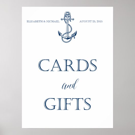 Bindseinen, KAARTEN en GIFTS, in nautische stijl Poster (Voorkant)