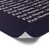 Bindstoelage Florale Paarse doezellichten Poster (Hoek)