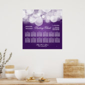 Bindstoeltje Gloed & Sparkle Paars Poster (Keuken)