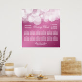 Bindstoeltje Gloed & Sparkle Pink Poster (Keuken)