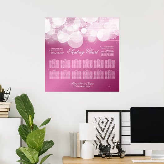 Bindstoeltje Gloed & Sparkle Pink Poster (Thuiskantoor)