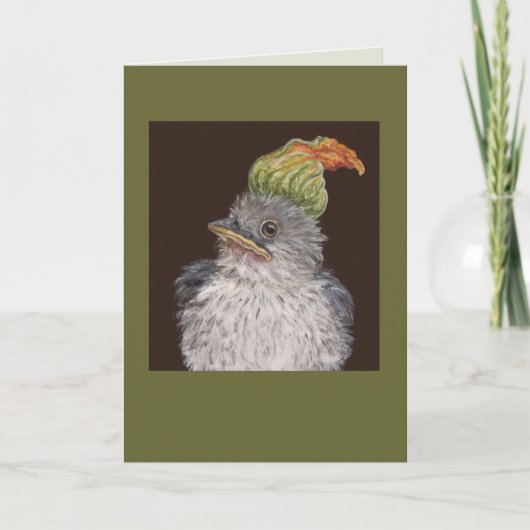 Bindt de baby-spotvogelkaart kaart (Voorkant)