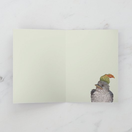 Bindt de baby-spotvogelkaart kaart (Binnen)