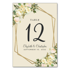 Bindtafel nummer bijtend Floral Gold Botanical Kaart