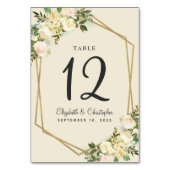 Bindtafel nummer bijtend Floral Gold Botanical Kaart (Achterkant)