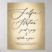 Bindteken voor Calligrafie-script Selfie-station Poster (Voorkant)