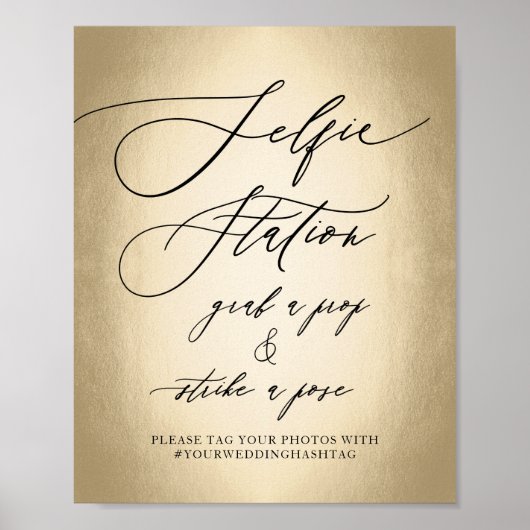 Bindteken voor Calligrafie-script Selfie-station Poster (Voorkant)