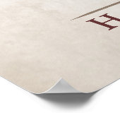 Bindtekenboom - Rustische Herfst Poster (Hoek)