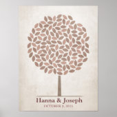 Bindtekenboom - Rustische Herfst Poster (Voorkant)