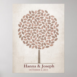 Bindtekenboom - Rustische Herfst Poster