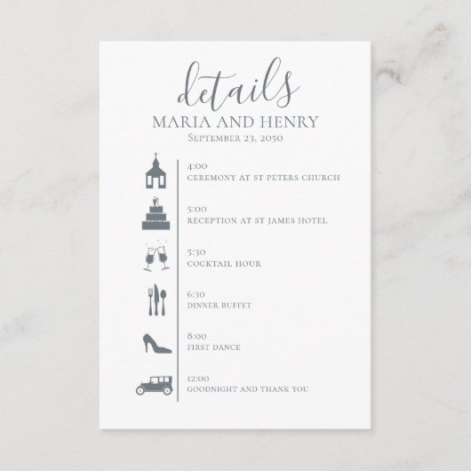 Bindtijdlijn Blauwe details QR Code Website Informatiekaartje (Voorkant)