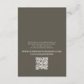 Bindtijdlijn Bruine grijze QR-code RSVP Informatiekaartje (Achterkant)