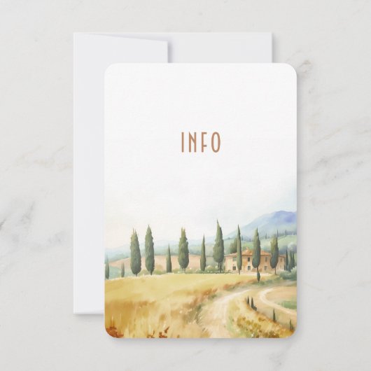 Bindtussenvoegsel INFO en details Toscane Kaart (Achterkant)