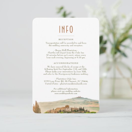 Bindtussenvoegsel INFO en details Toscane Kaart (Staand voorkant)